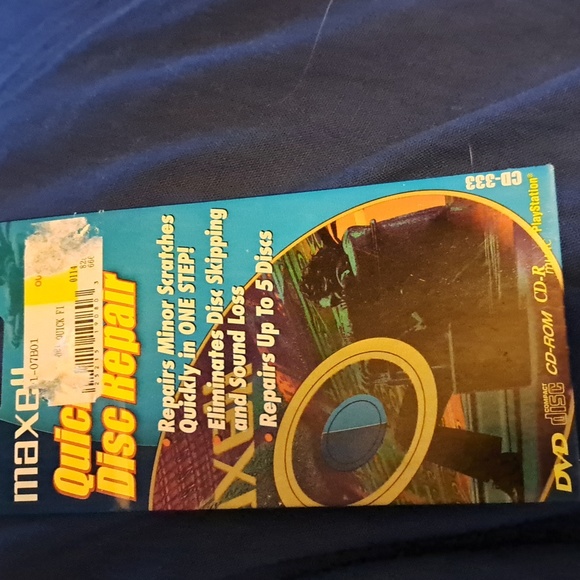 Maxell Quick Fix CD-333 Disc Repair Kit NIB NOS NWT CD DVD Playstation - Picture 2 of 3